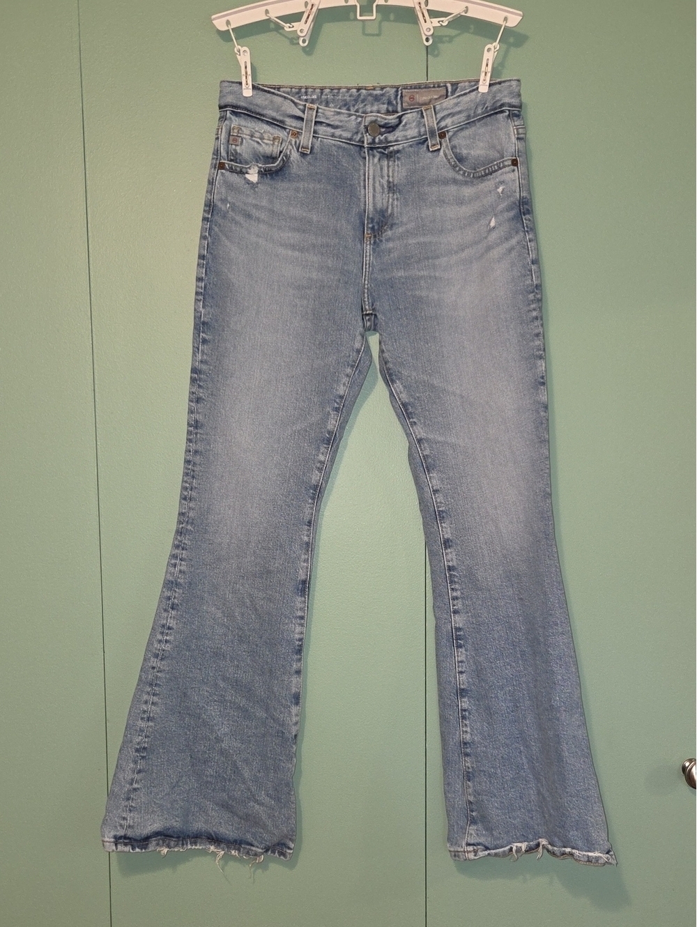 AG Contour Adriano Goldschmied Angeline Mid Rise Flair Jean Size 28
